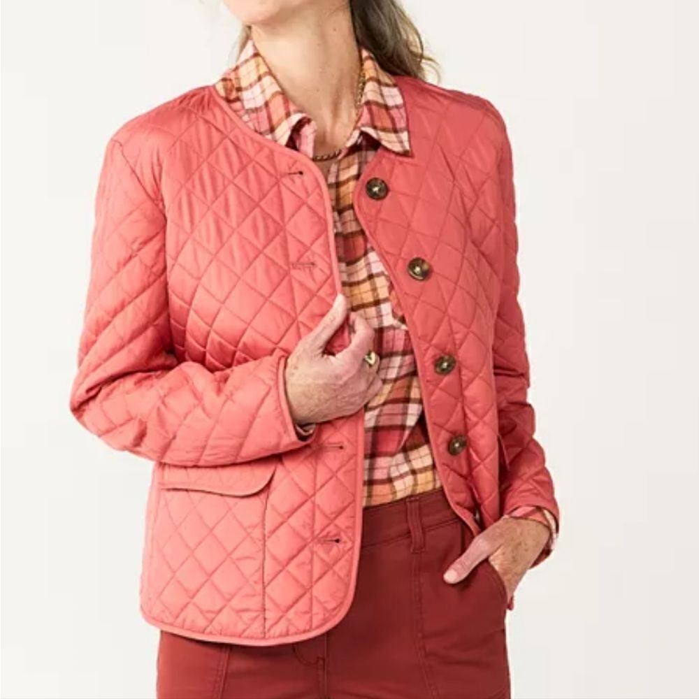 NWT Croft & Barrow The Classic Quilted Jacket Plus Size 3X